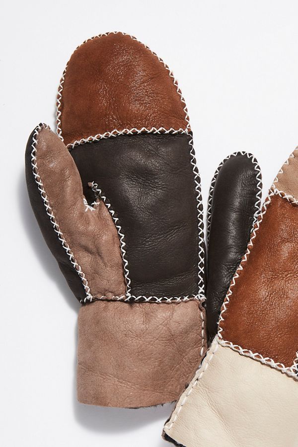 Slide View 3: Siberia Patchwork Shearling Mitten