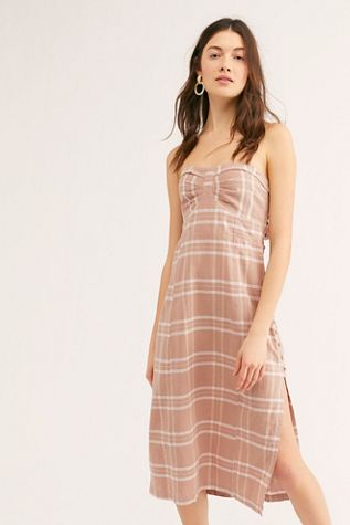 free people life like this plaid dres