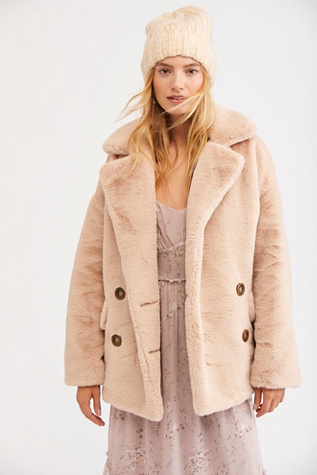 Solid Kate Faux Fur Coat