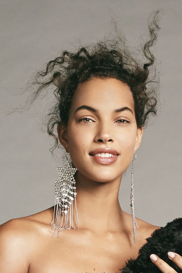 Slide View 1: Lena Star Drop Earrings