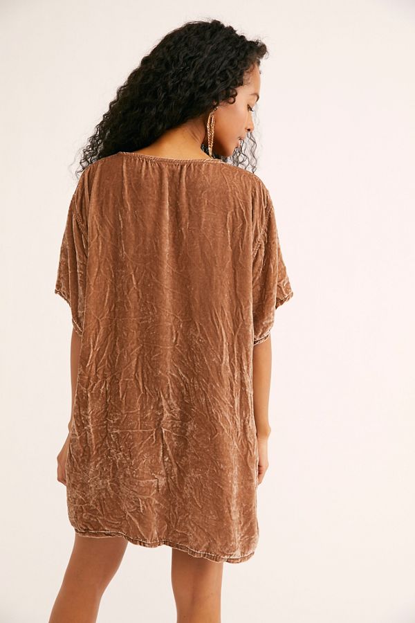 crushed velvet shirt dress