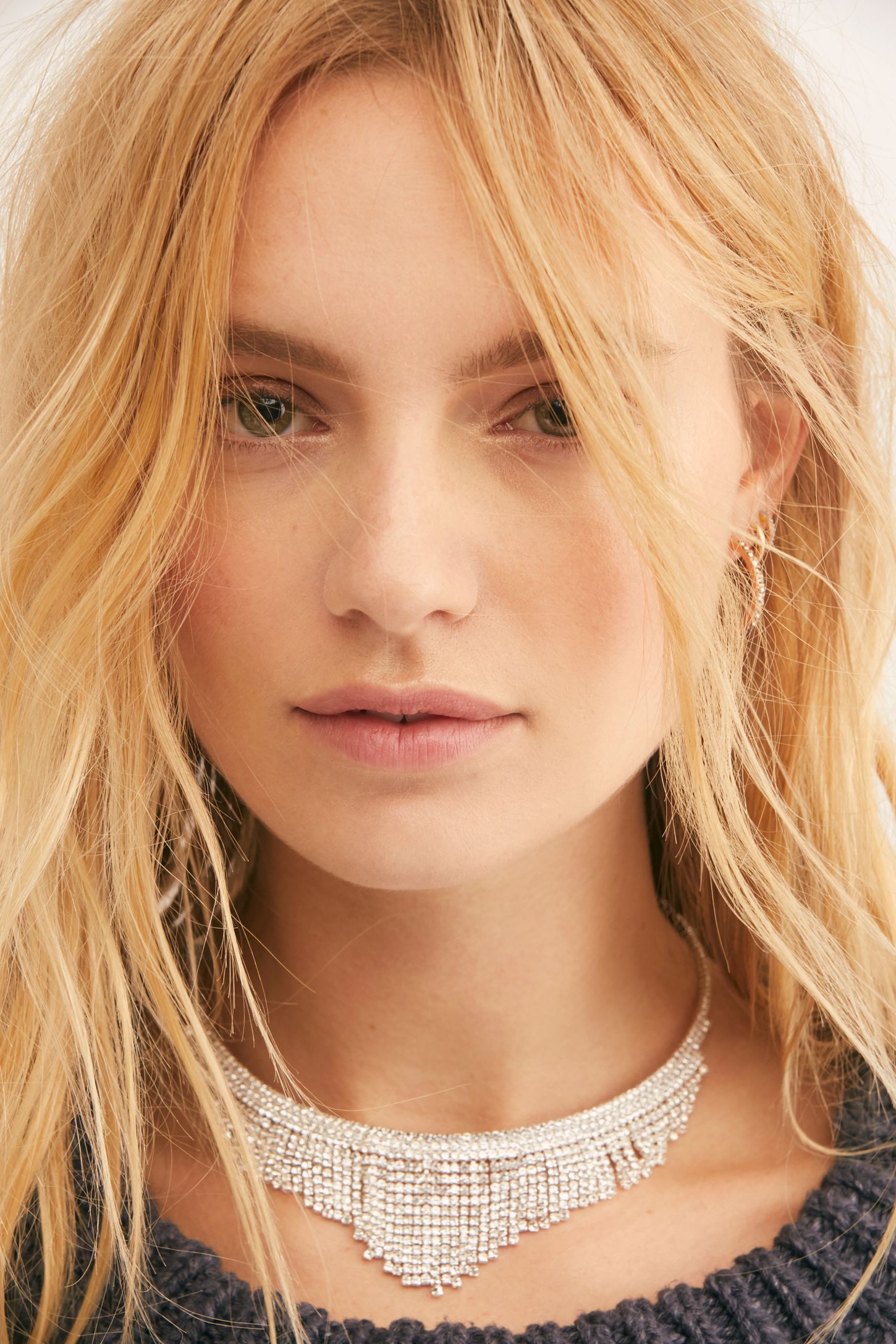 Slide View 1: Rhinestone Collar Necklace