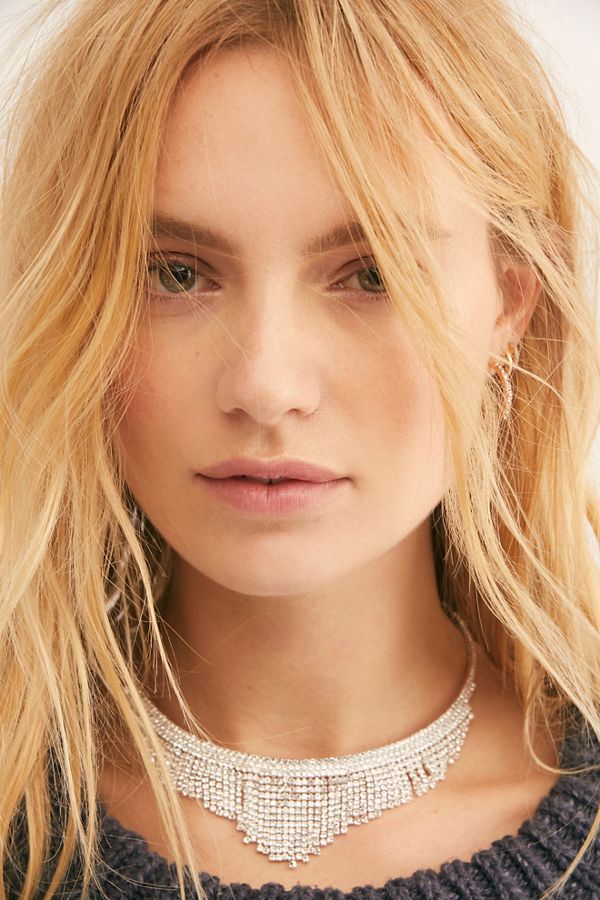 Slide View 1: Rhinestone Collar Necklace