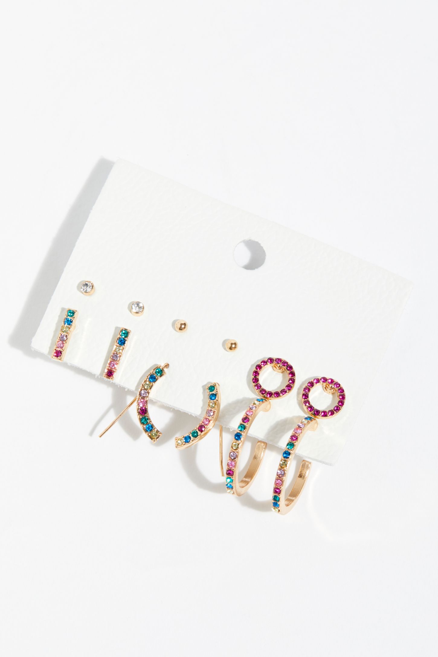 Slide View 2: Everyday Rhinestone Hoop Set