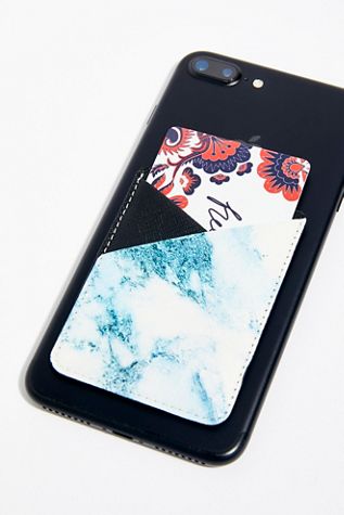 Printed Leather Phone Pocket