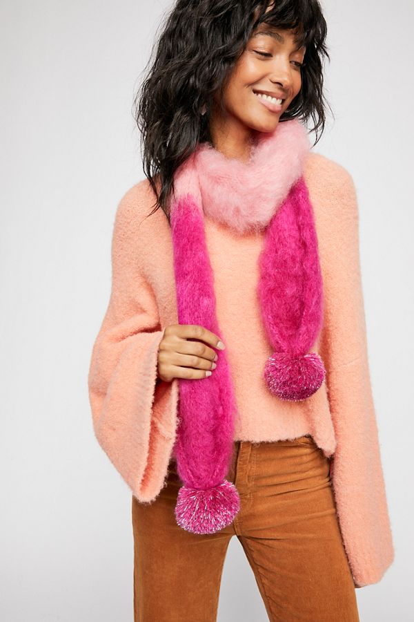 Slide View 2: Ditsy Pom Mohair Cuddle Scarf