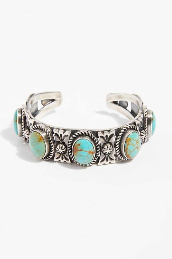 Slide View 1: Turquoise Five Row Cuff