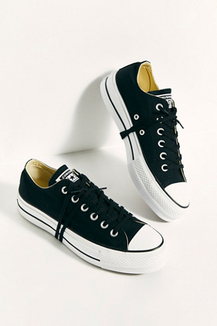 Converse Chuck Taylor All Star Lift Sneakers In Black / White / White