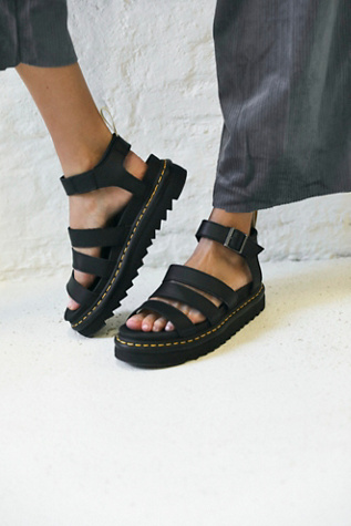 Dr. Martens' Dr. Martens Blaire Flatform Sandals In Black