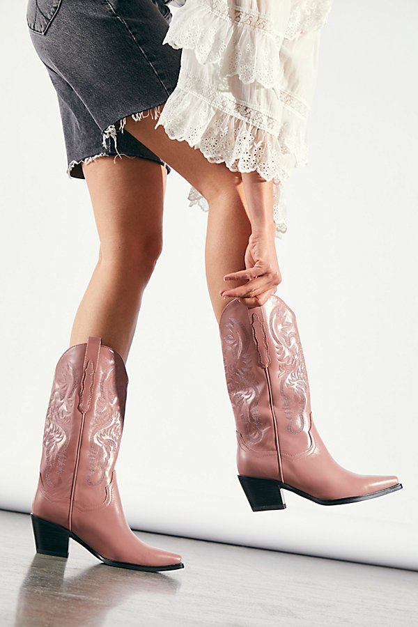 Jeffrey Campbell Dagget Western Boots In Pink