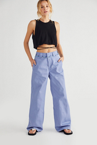 Dickies High-rise Wide Pants In Chambray