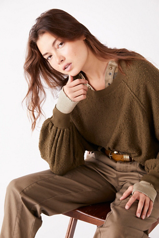 Free People Found My Friend Pullover In Army