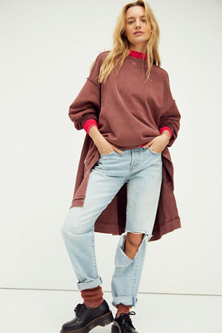 Free People Iggy Pullover In Rio Vino