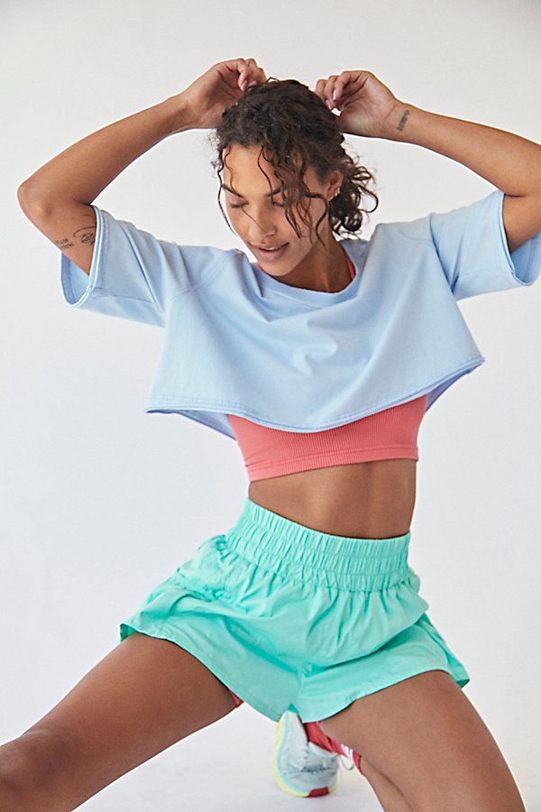 Fp Movement Get Your Flirt On Shorts In Hot Turquoise