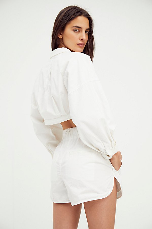 Free People Pleated Shorty Pull On Shorts In Jasmine | ModeSens