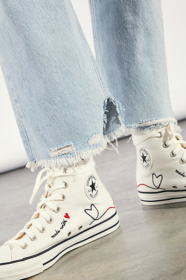Converse Chuck Taylor All Star Love Hi-top Sneakers In White / Egret / Black  | ModeSens